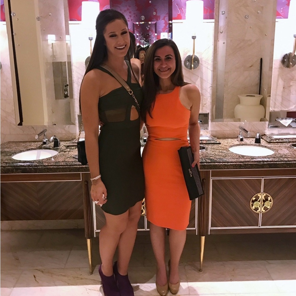 Likely Bright Orange Cut Out Dress